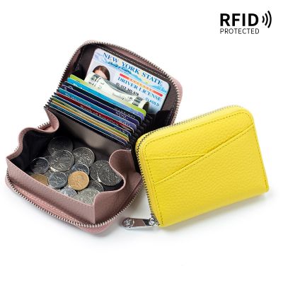 New Women Wallet Genuine Leather Card Holders Female Cowhide Wallets Fashion Small Portable Purses Cute Wallet Coin Bags Clutch