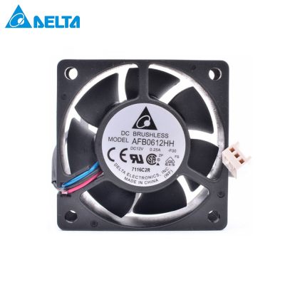 ❅☑ For DELTA AFB0612HH 6cm 60mm fan 6025 12V 0.20A Double ball bearing 2-wire power cooling fan
