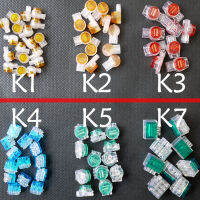 10/30Pcs K-Type โทรศัพท์กันน้ำตัวเชื่อมต่อสายไฟสองสายโดยตรงเชื่อมต่อสายเคเบิลเครือข่ายเทอร์มินัล K1 K2 K3 K4 K5 K7