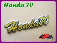 HONDA 70 WIND SHIELD EMBLEM "YELLOW" (1 PC.) // โลโก้บังลม HONDA 70 สีเหลือง