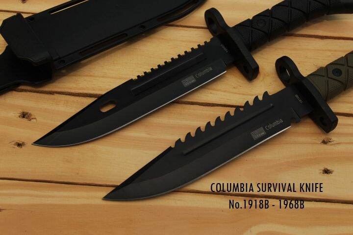 มีด-columbia-รุ่น-1968a-1918b-มีดsuvivalขนาดพกพาสำหรับลุยป่า-พร้อมซองแข็ง