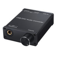 อะแดปเตอร์แปลงสัญญาณเสียง USB DAC พร้อมเครื่องขยายเสียงหูฟัง USB เป็น Coaxial Spdif Digital To og 6.35มม. การ์ดเสียง