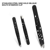 【LZ】☞☫✵  Stainless Steel Sobrancelha Pinça Inclinação Extrator Eye Brow Clips Depilação Maquiagem Ferramenta Acessórios Preto Prata Beleza