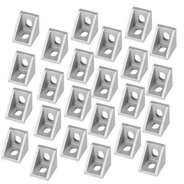 50pcs Aluminum Alloy Corner Brackets Joint Corner Angle L Bracket