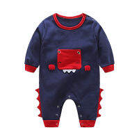 Boy clothes Coverall เสื้อผ้าเด็กฝ้ายผ้าที่ดีแขนยาวชุดนอน（0-3yrs）ไซส์ใหญ่พิเศษ