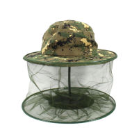 Unisex Camouflage Fishing Net Mesh Caps Head Face Protector Midge Mosquito Bug Insect Prevention Outdoor Hunting Sun Hat