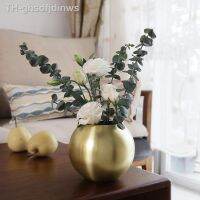 【hot】☋ Metal Pot- Round Vase- Spherical Planter-flower arrangement flower decoration indoor study