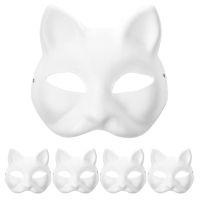 Hot Selling 5 Pcs Clothing Blank Cat  Kids DIY Fox Halloween White Party S Masquerade Women Decorate Manual