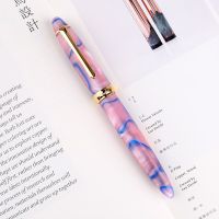 Penbbs 308 Resin Cloudless Sky Fountain Pen Acrylic Calligraphy Blade Nib Polishing Student Practice School Supplie Stationery  Pens