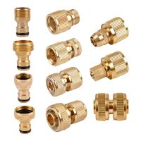 ♘✹ Garden Hose Connectors 1/2 3/4 Thread Quick Connector Brass Faucet Adapters Pipe Hose Repair Fittings Water Tap Adapter 1Pc