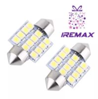 iRemax ไฟเพดานรถยนต์LED16Light x 2 หลอด สีขาว 31mm.