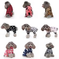 ZZOOI Dog Winter Pajamas Pomeranian Clothing  Halloween Clothes Print Warm Jumpsuits Coat for Small Dogs Puppy Dog Cat Chihuahua