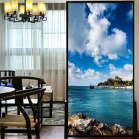 Landscape Privacy Windows Film Glass Window Stickers Static Cling No Glue Window Cling Tint Window Sticker and Films