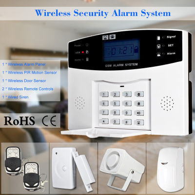 Wireless GSM SMS Home Burglar Security Alarm System Detector Sensor Kit Phone App Remote Control 433MHz 1527
