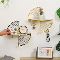 Living Room Wall Hanger Office Organizer Home Accessories Rack Display Shelf Storage Iron Art