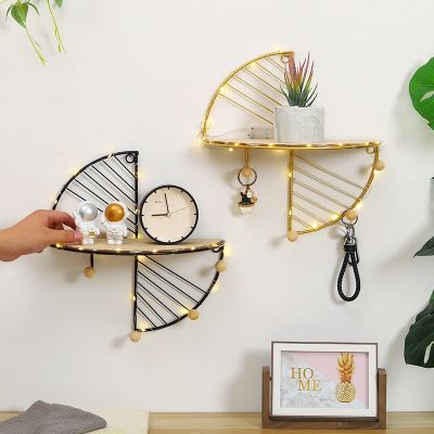 Wall Hanger Home Accessories Office Organizer Living Room Decorative Frame Creative Display Shelf Storage