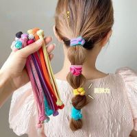 ¤✣☏ Hot Sale High Elastic Rubber Band For Girls Candy Color Printing Hair Ties Cute Chinese Knot Long Headrope Horsetail Hair Band