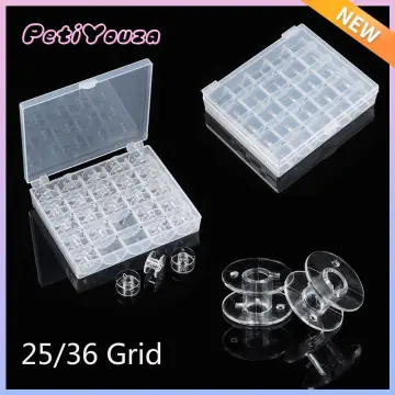 36 Grid Transparent Bobbin Storage Box Colorful Bobbin Thread Sewing  Machine Supplies Home Sewing Accessories Sewing