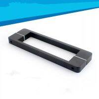 ☑▫✈ Shower room handle toilet sliding door handle stainless steel square dumb black 300 mm hole bilateral handle(LQD101)