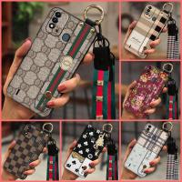 Anti-knock Anti-dust Phone Case For Itel P37/Vision3 Lite Durable Small daisies Wrist Strap Shockproof cartoon Soft New