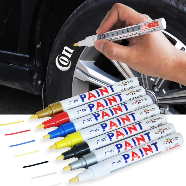 1 Piece Car Paint Pen Waterproof Car Wheel Tire Oily Painting Mark Pen Auto Rubber Tyre Tread CD