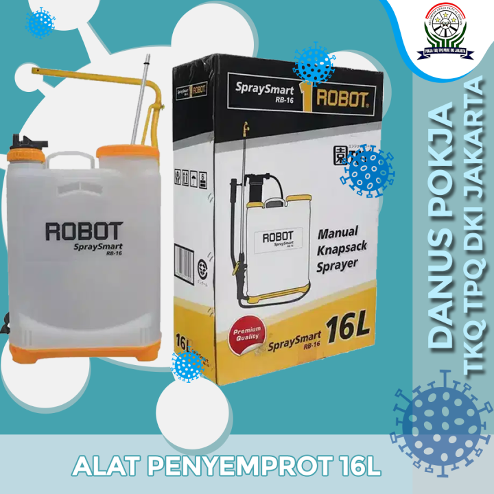 Alat Penyemprot 16 Liter ROBOT MANUAL KNAPSACK SPRAYER RB-16 | Lazada ...