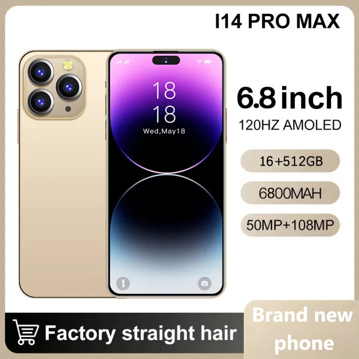 โทรศัพท์-i14pro-max-5g-โทรศัพท์ถูกๆ-โทรศัพท์มือ1-มือถือจอใหญ่-6-8-นิ้ว-ram16g-rom512g-โทรคัพท์มือถือ-เต็มหน้าจอ-ปลดล็อคลายนิ้วมือ-สมาร์ทโฟนหน่วยความจำ-รองรับ2ซิม-เล่นเกมส์-ดูหนัง-ถ่ายรูป