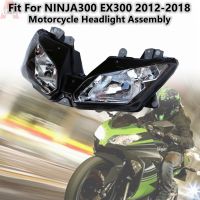 ส่วนประกอบไฟหน้ามอเตอร์ไซด์สำหรับ Kawasaki Ninja300 Ninja 250 EX300 2012-2018 EX 300 ZX300ไฟสวมศีรษะสำหรับกิจกรรมกลางแจ้งตัวบ่งชี้แผ่นเรืองแสง