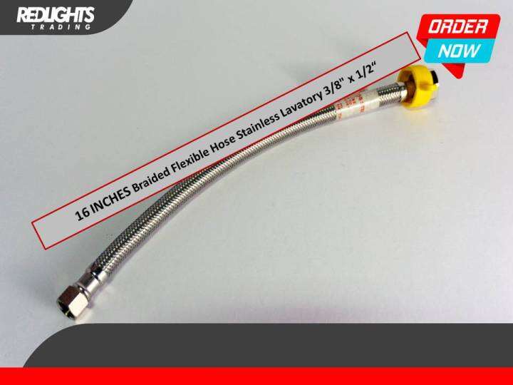 Regina Braided Flexible Hose Stainless Lavatory 3/8" x 1/2" Lazada PH