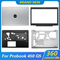 ใหม่สำหรับ HP Probook 450 G5 455 G5ที่วางแขนที่ฝาปิดโน้ตบุคที่วางแขนด้านบนเคสด้านล่าง HDD หน่วยความจำสีเงิน