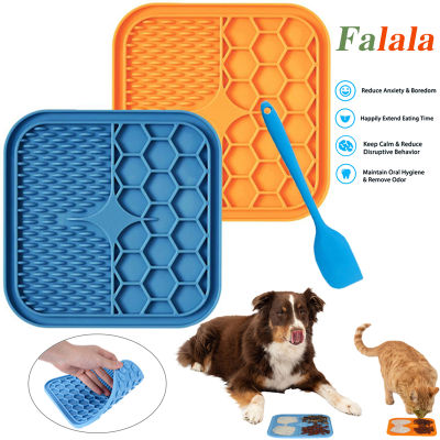 Lick Pad for Dog Cat Slower Feeder Licky Mat for Puppy Kitten Silicone Dispenser Feeding Licking Mat Bathing Distraction Pad