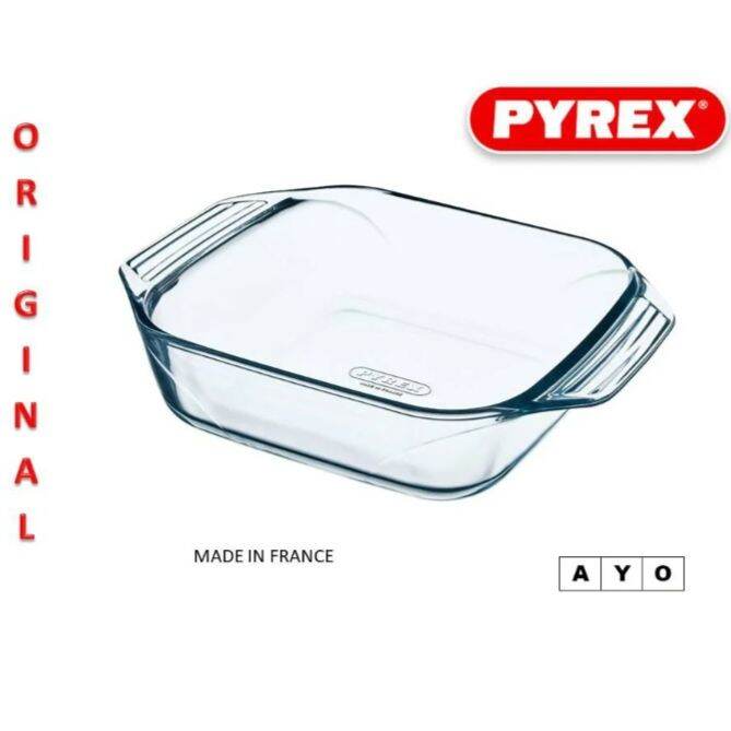 PYREX Optimum VerreBorosilicate Square Glass Roaster 2.4L (29x23cm