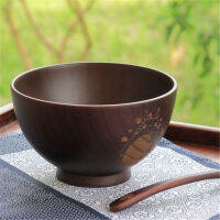 Mongolian style Wooden Bowl Mongolia Soup Salad Rice Noodle Bowls Ethnic Style Natural Wood Kids Original Wood Bowl Tableware