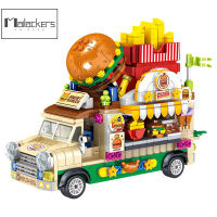 2021Mailackers Friend Princes Creative Food Car Building Blocks Friends View Street fast food Store Model Bricks Toys For Children