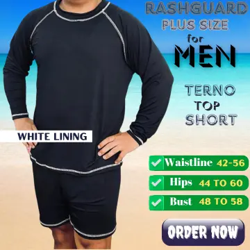 Men's Long Sleeve Rash Guard Terno With Shorts Rashguard Swimwear swimsuit  6009