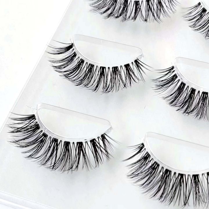 new-wholesale-mink-eyelashes-3pairs-lashes-invisible-band-3d-mink-lashes-reusable-natural-false-eyelashes-makeup-in-bulk-hot