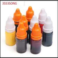 3SS3SONG 8ml 9 Color ร้อน สีสัน น้ำมัน อุปกรณ์สำนักงานโรงเรียน Inkpad หมึกเติมแฟลช ซีลไวแสง เครื่องปั๊ม สมุดภาพ