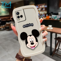 YIMia เคสโทรศัพท์มิกกี้ลายการ์ตูนแฟชั่นสำหรับ VIVO Y21 Y21S Y21A Y21T Y33S Y33T Y35 Y50 Y30 Y30i 1938 Y66เคสโทรศัพท์ซิลิโคนนิ่มกันกระแทก TPU แฟชั่น