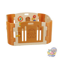 Eduplay คอกกั้นเด็กแฮปปี้ สีน้ำตาล รุ่น Happy Baby Room with Play Panel Brown