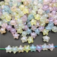 ∋✆ 30pcs/Lot 11mm Acrylic Spacer Beads Star Shape Beads For Jewelry Making DIY Charms Bracelets Necklac Accessories