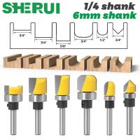 1PC 6mm 1/4－Shank 5/8－3/4－เส้นผ่านศูนย์กลางถาดชามแม่แบบเราเตอร์บิตตัดรูปแบบเราเตอร์เครื่องมือตัดไม้เราเตอร์บิต