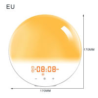 Smart Wake Up Light Sunrise Alarm Clock Sunset Simulation Nightlight Workday Alarm Clock FM Radio Digital NightLight Alarm Clock