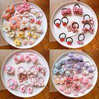 [COD] Korean version of sweet and cute hair ring baby head girls children bow rubber band fabric flower tied