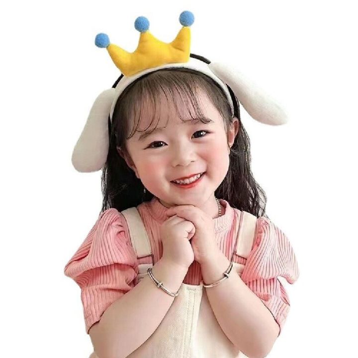 crown-dog-headband-สีชมพูโบว์เจ้าหญิง-อุปกรณ์ผมการ์ตูนตุ๊กตาน่ารักสำหรับเด็ก