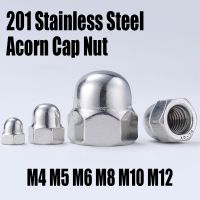 5PCS M4 M5 M6 M8 M10 M12 201 Stainless Steel Acorn Cap Nut Decorative Cap Nut Hex Dome Cap Nut Blind Nut Hardware Fastener