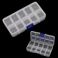 Transparent Plastic Storage Jewelry Box Compartment Adjustable Beads Earring Container For Jewelry Rectangle Box Case Display Tool Storage Shelving