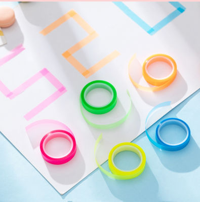 Color Marking Tape Scotch Tape Paper Tape PET Hand Account Tape Stationery Tape Writable Hand Account Tape