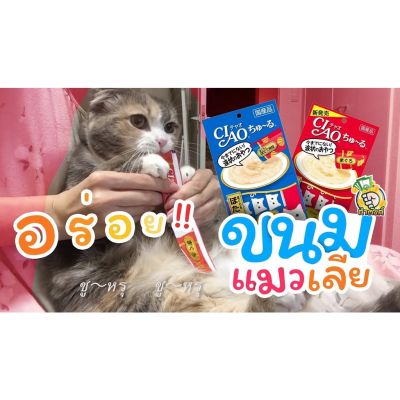 (แพ็ค 20ซอง) 14g CIAO ขนมแมวเลีย ชูรุ 5 รสชาติ by กำตังค์