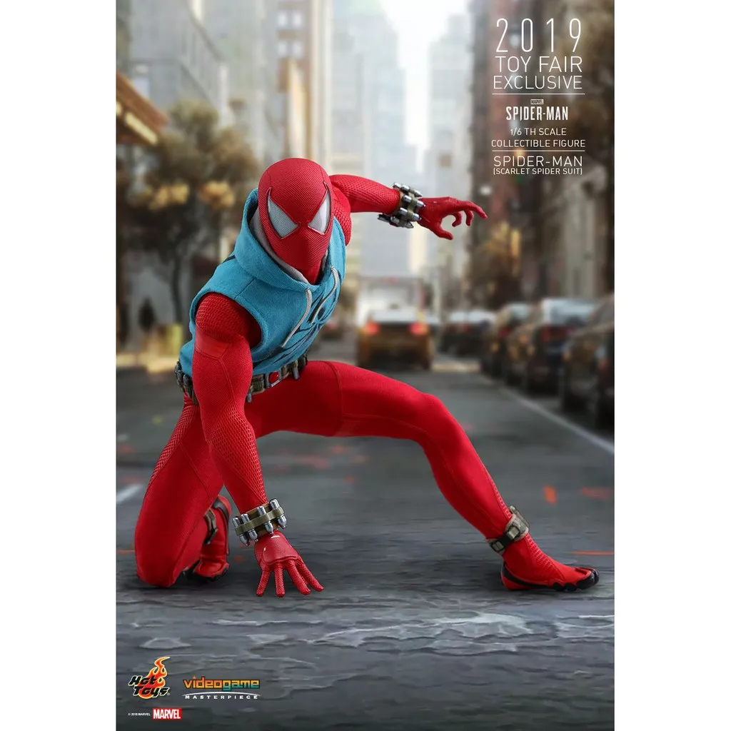 HCM][Order báo giá] Mô hình chính hãng Hottoys VGM34: Spiderman (Scarlet  Spider suit) 