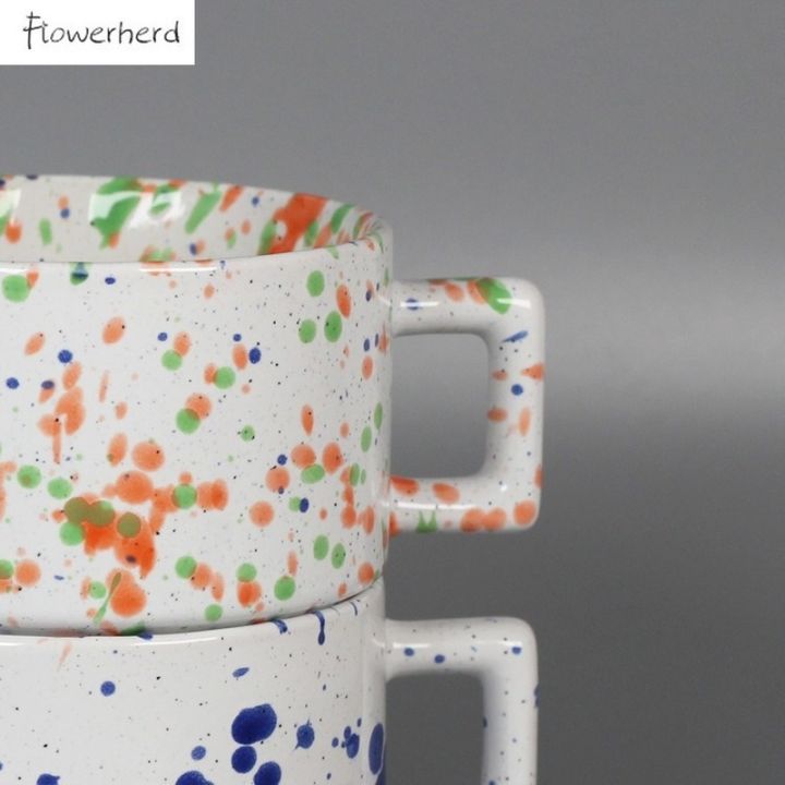 high-end-cups-รูปแบบหมึกเซรามิกแก้วพอร์ซเลนถ้วยกาแฟ-t-eaware-หมึก-dot-ถ้วยชาที่มีการจัดการกาแฟสำนักงานนมข้าวโอ๊ตแก้วถ้วยกาแฟ
